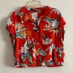 Billabong Vintage Hawaiian Cropped Shirt